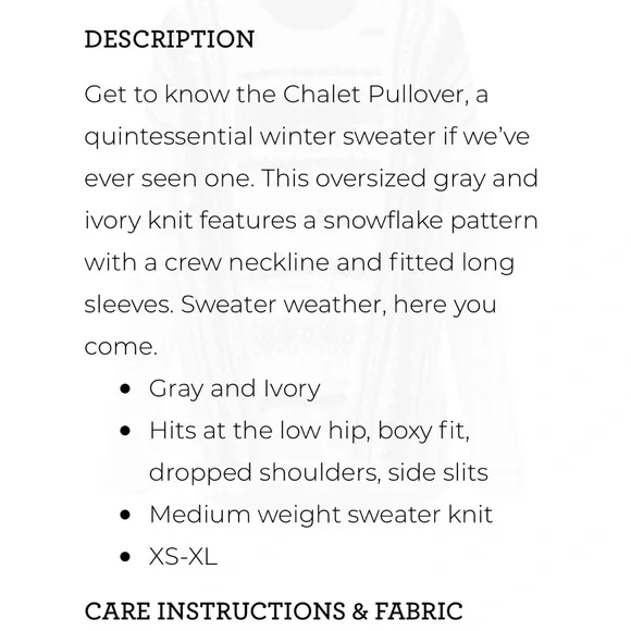 Cabi chalet sweater size small - Picture 2 of 2